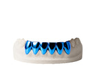 Colored Grillz (6-Piece Bottom Set) – Solid Silver with Color Finish