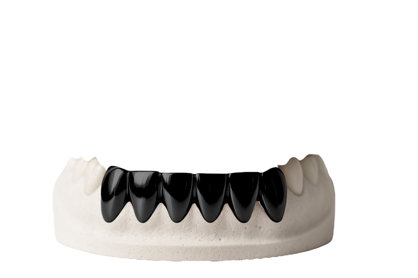 Colored Grillz (6-Piece Bottom Set) – Solid Silver with Color Finish