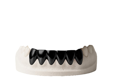 Colored Grillz (6-Piece Bottom Set) – Solid Silver with Color Finish