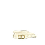 Loveit - Heart & Open Face Window - 2 Teeth (Double Cap Grillz) 10, 14, 18k Gold