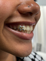 Big Star - Large Star Grillz - 2 Teeth (Twin Cap) 925 Sterling Silver