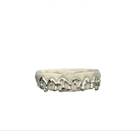A silver-colored, 6-tooth drip style grillz on a white background, with the brand name 'CAPPD' visible in the top right corner.