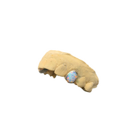A single gold opal tooth cap on a white background with the brand name 'CAPPD' visible in the top right corner.