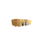 Twin cap- 10-18k Gold, 925 Silver or silver w/ 18k Gold Vermeil.