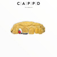 Enamel Grillz - Broken Heart cap (Silver/10-18k Gold).